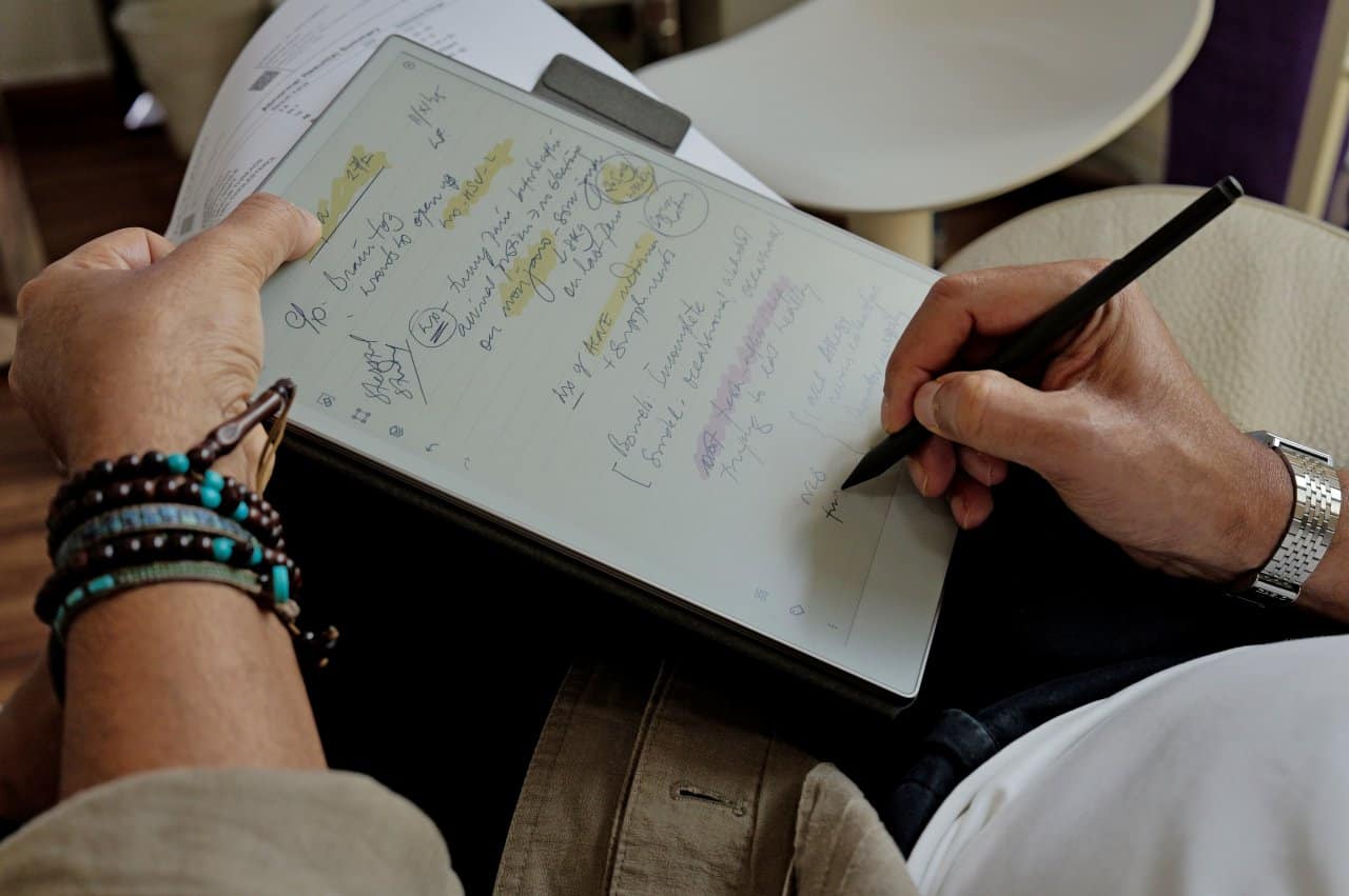 Healthcare team meeting with digital collaboration