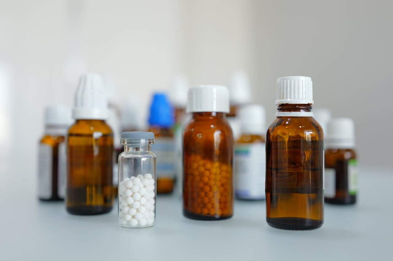 Homeopathy Medicine Bottles Display - integrative healthcare treatment at Healers Clinic Dubai
